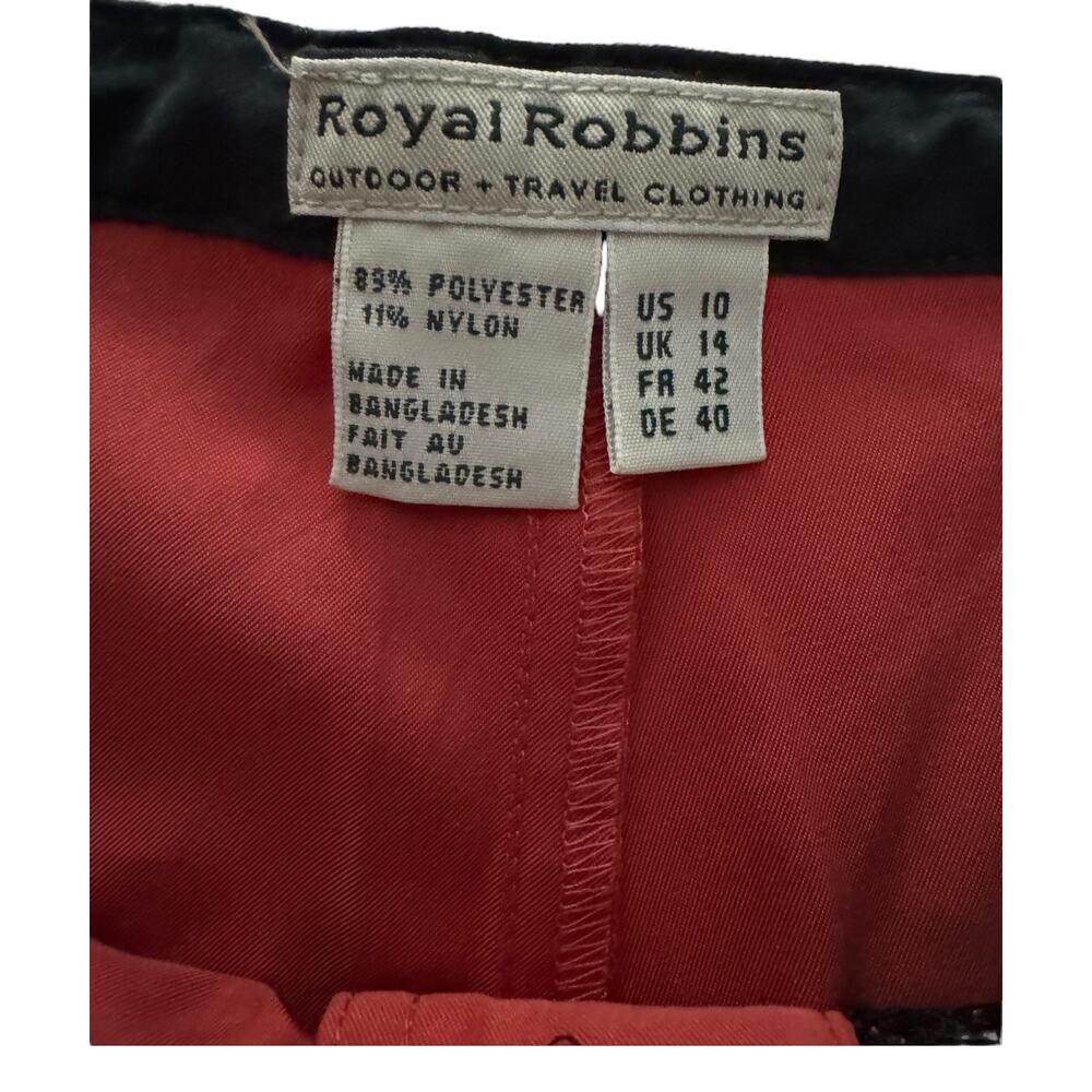 Royal Robbins hiking outdoor travel shorts red- orange color size 10 - Picture 10 of 10